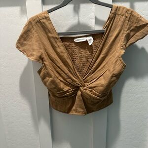 Elegant‎ Brown Twist Front Blouse